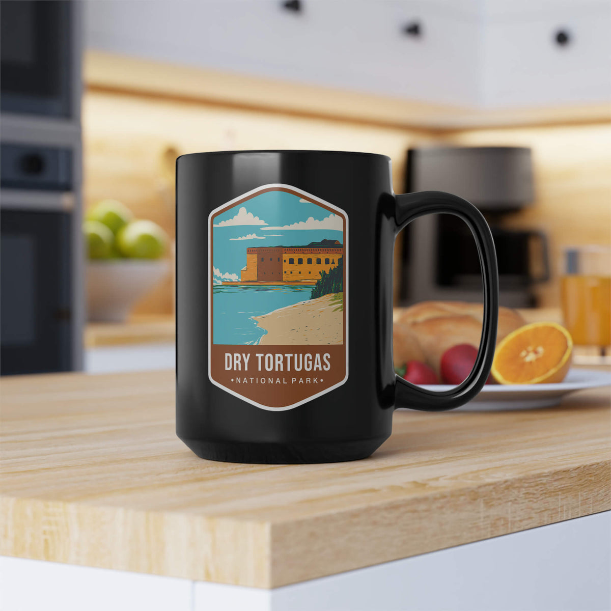 Dry Tortugas National Park Black Ceramic Mug