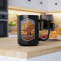 Badlands National Park Black Ceramic Mug