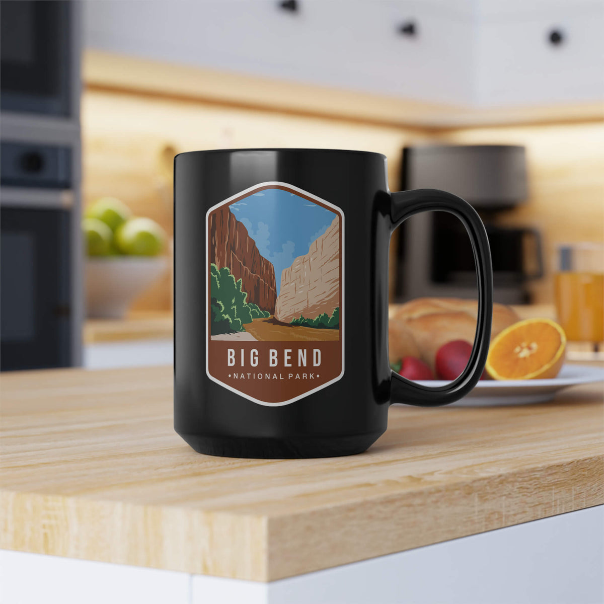 Big Bend National Park Black Ceramic Mug