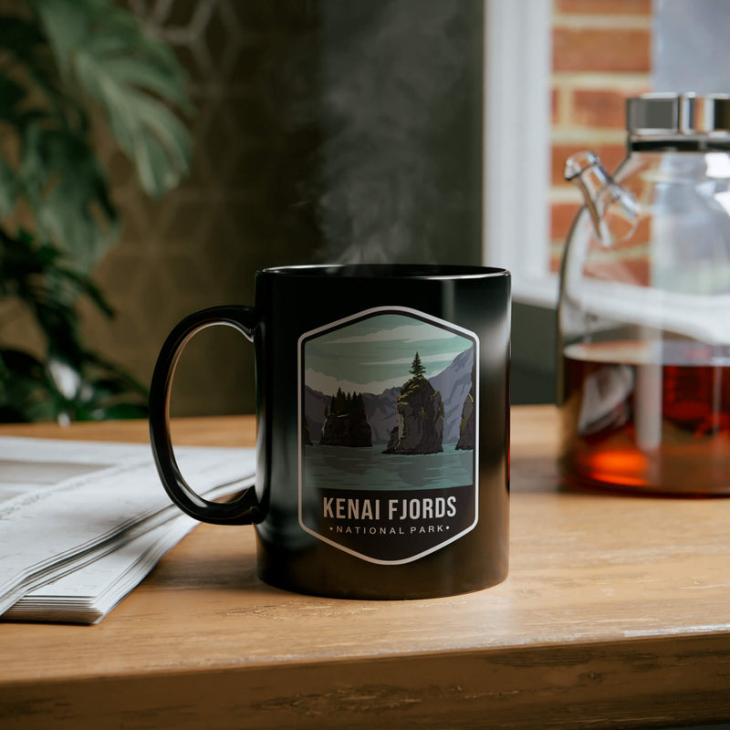 Kenai Fjords Souvenir Mug Featuring Scenic Coastal View in National Park