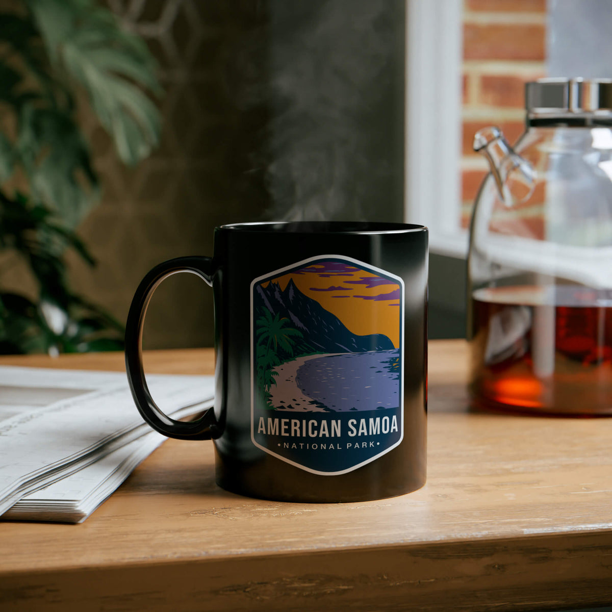 American Samoa National Park Black Mug