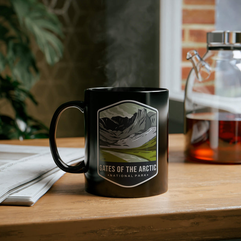 Gates of the Arctic National Park Black Ceramic Mug