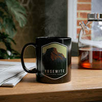 Yosemite National Park Black Ceramic Mug