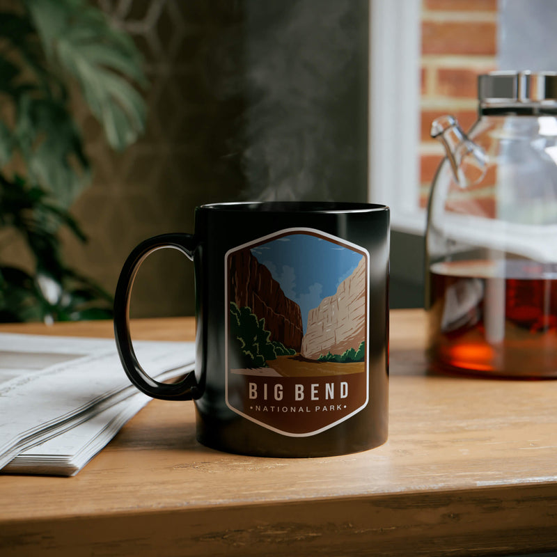 Big Bend National Park Black Ceramic Mug