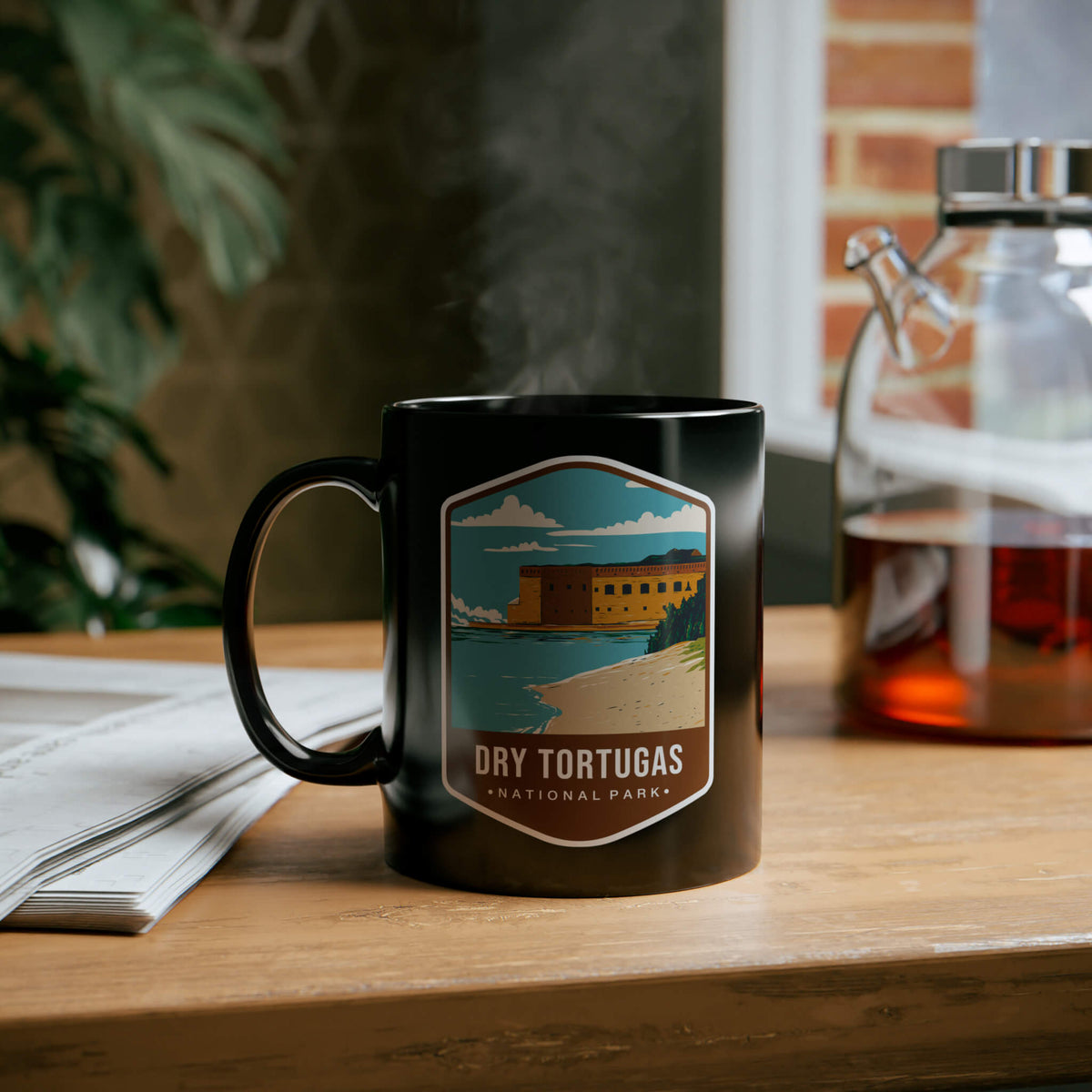 Dry Tortugas National Park Black Ceramic Mug