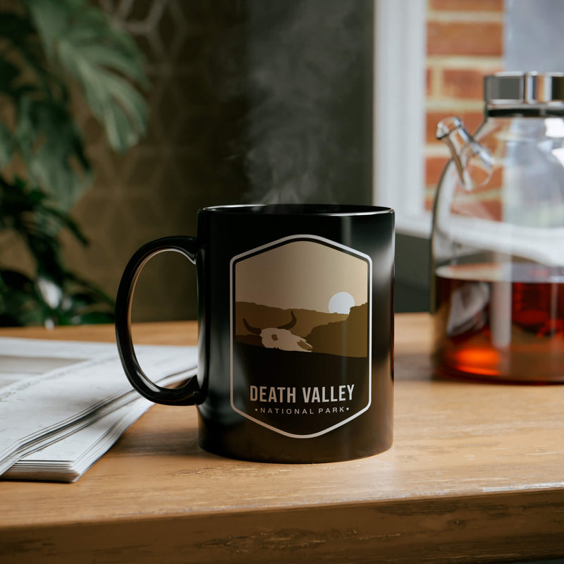 Death Valley National Park Black Ceramic Mug