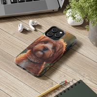 Brown Cavapoo Dog iPhone and Samsung Case with Free Shipping