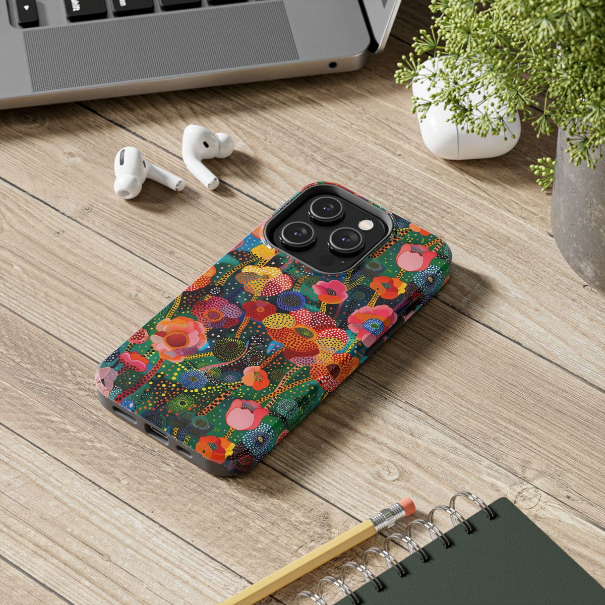 Pointillist Stardust Petals Floral Phone Case