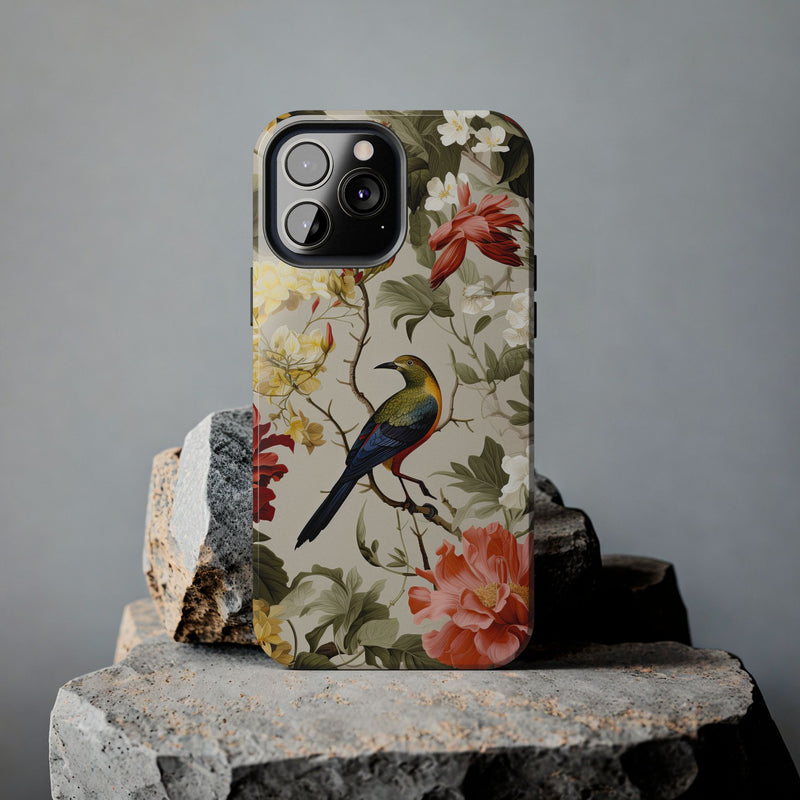 Elegant Bird and Floral Phone Case