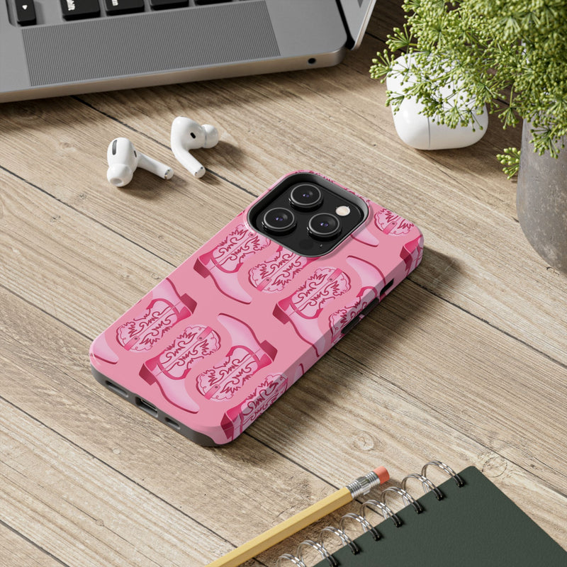 Pink Cowboy Boots Cute Country Phone Case