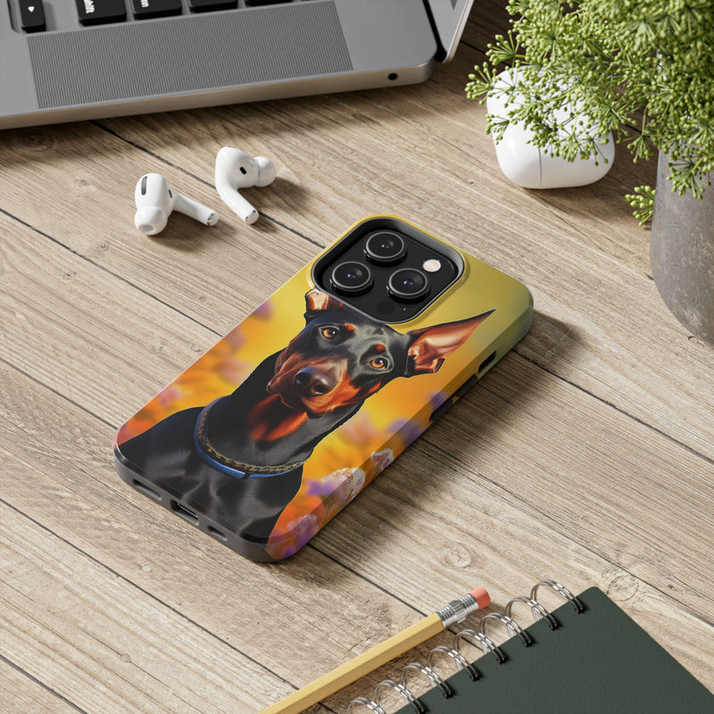 Doberman Dog iPhone and Samsung Phone Case with Free Shipping