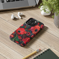 Pointillist Red Poppy Phone Case