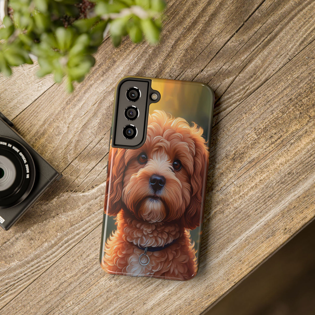 Brown Cavapoo Dog iPhone and Samsung Case with Free Shipping