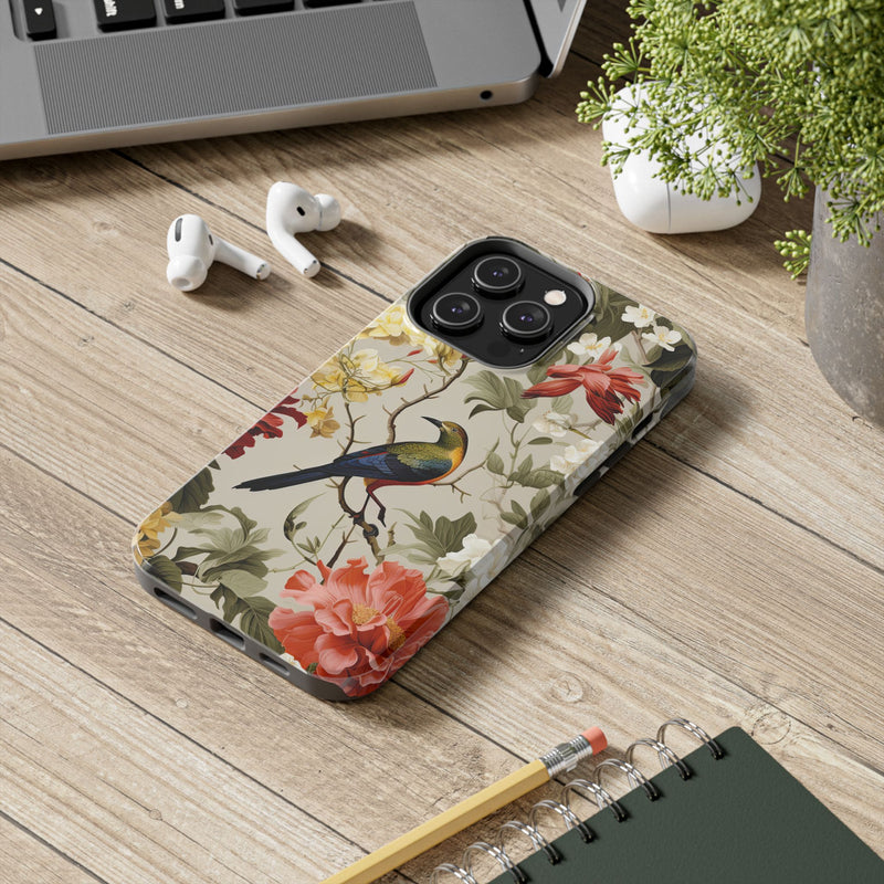 Elegant Bird and Floral Phone Case