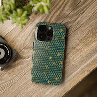 Bee Phone Case, Elegant Honeycomb Bee Pattern Protective Cover