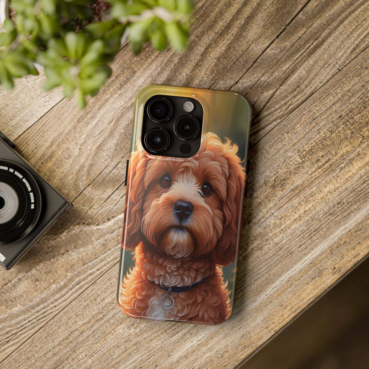 Brown Cavapoo Dog iPhone and Samsung Case with Free Shipping