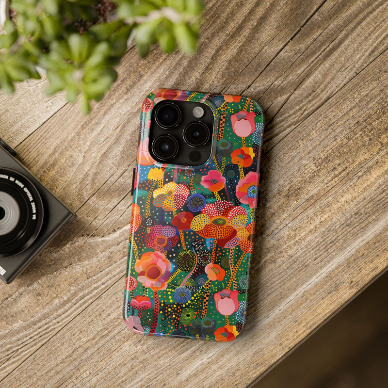 Pointillist Stardust Petals Floral Phone Case