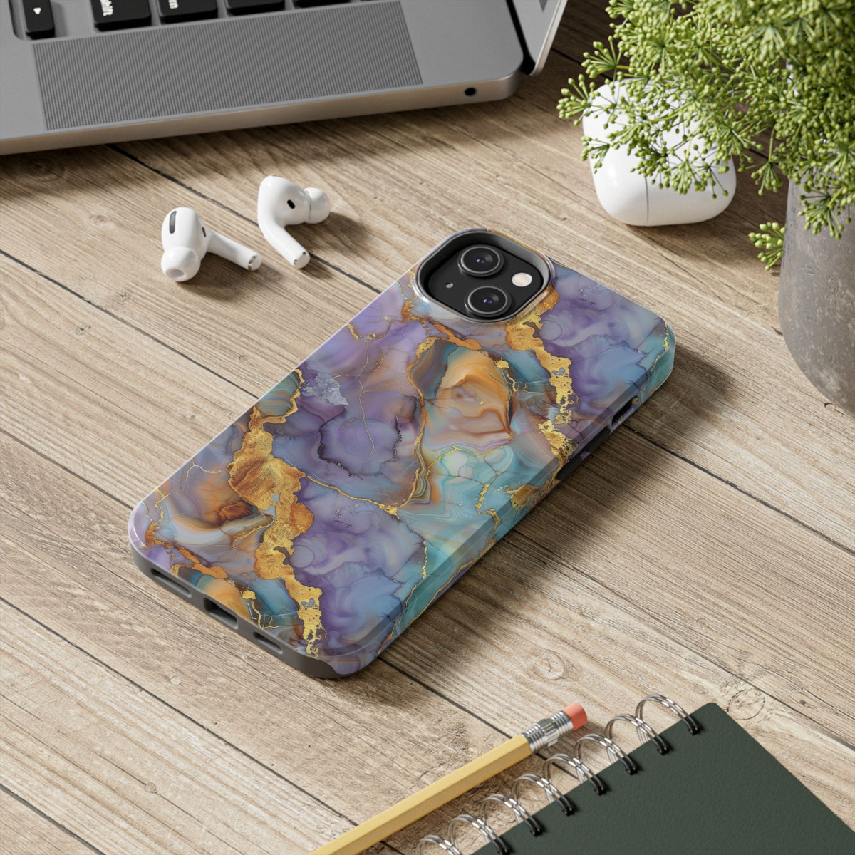 Exclusive Amethyst Drift Marble Pattern Phone Case