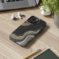 Black and Gold Marble iPhone and Samsung Phone Case