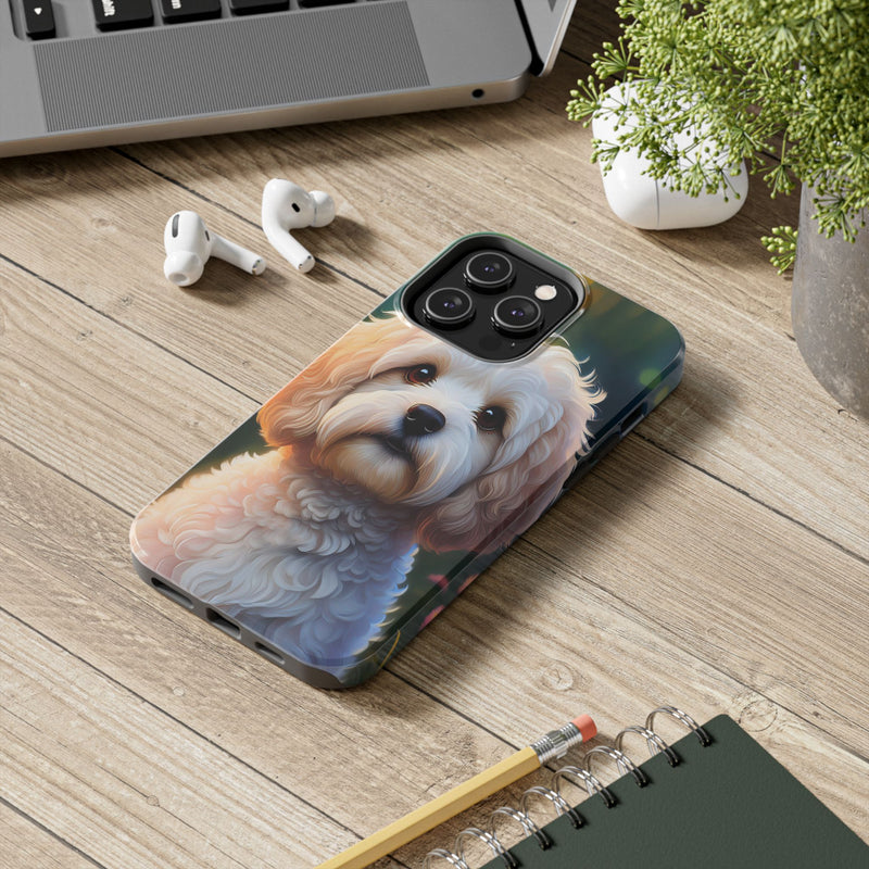 White Cavapoo Dog Phone Case