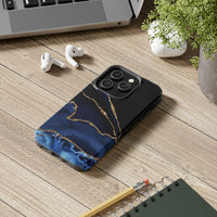 Blue Black Agate Stone Pattern Phone Case