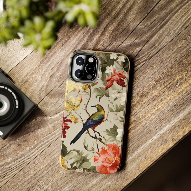 Elegant Bird and Floral Phone Case