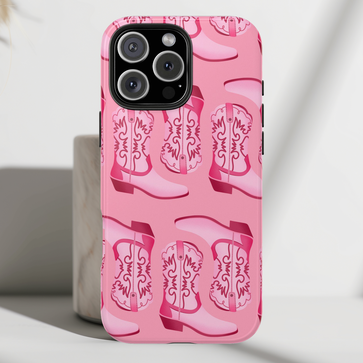 Pink Cowboy Boots Cute Country Phone Case