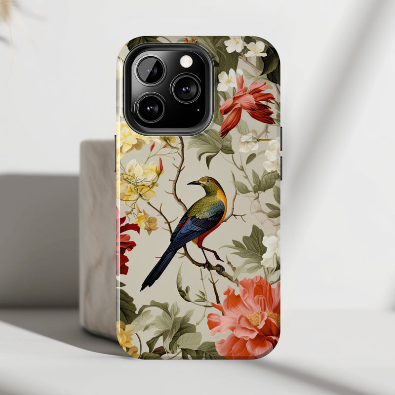 Elegant Bird and Floral Phone Case