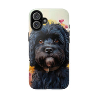 Black Cavapoo Dog iPhone and Samsung Phone Case