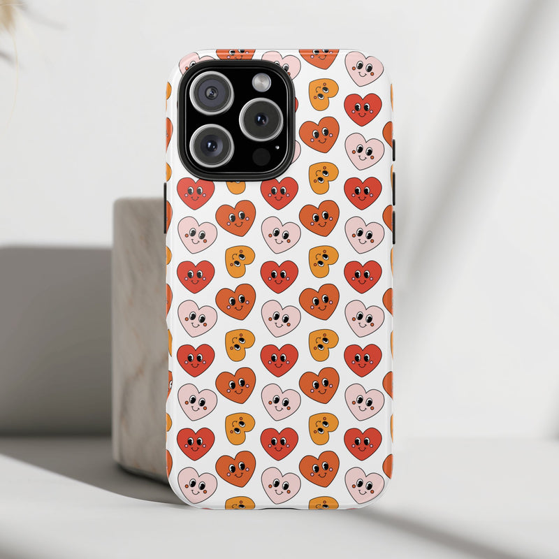 Retro Smiling Hearts Phone Case with Free Shipping