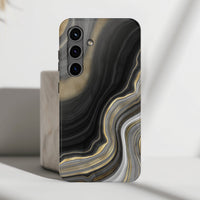 Black and Gold Marble iPhone and Samsung Phone Case