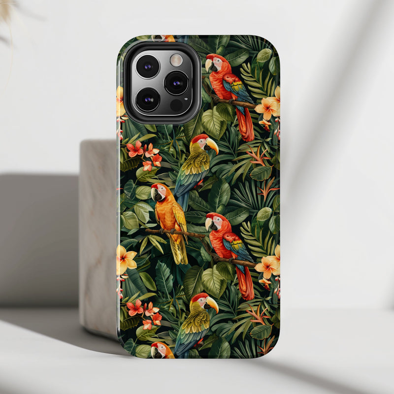 Tropical Parrot Jungle Phone Case