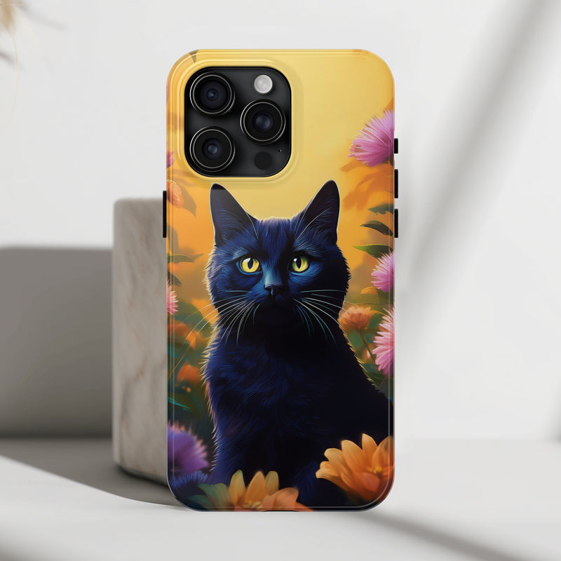 Black Cat Phone Case for iPhone and Samsung