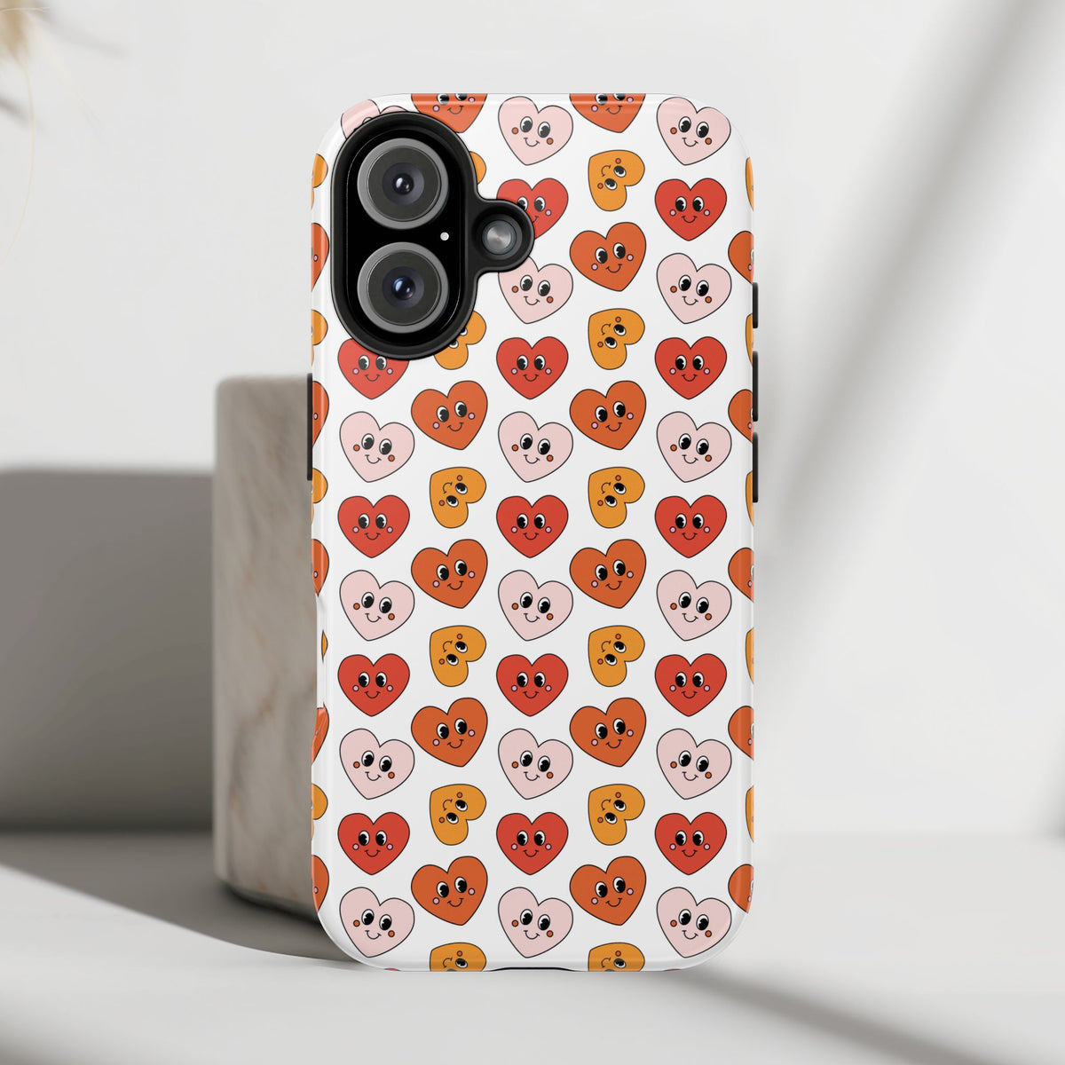 Retro Smiling Hearts Phone Case with Free Shipping