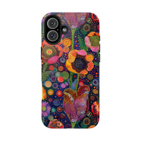 Pointillist Sunburst Bloom Floral Phone Case