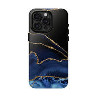 Blue Black Agate Stone Pattern Phone Case