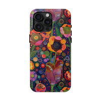 Pointillist Sunburst Bloom Floral Phone Case