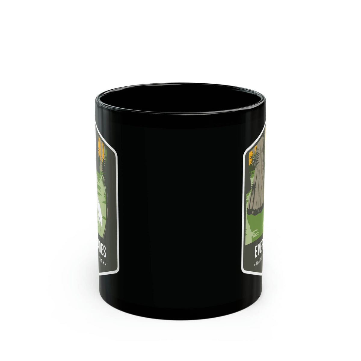 Everglades National Park Black Ceramic Mug