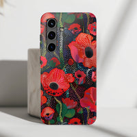 Pointillist Red Poppy Phone Case