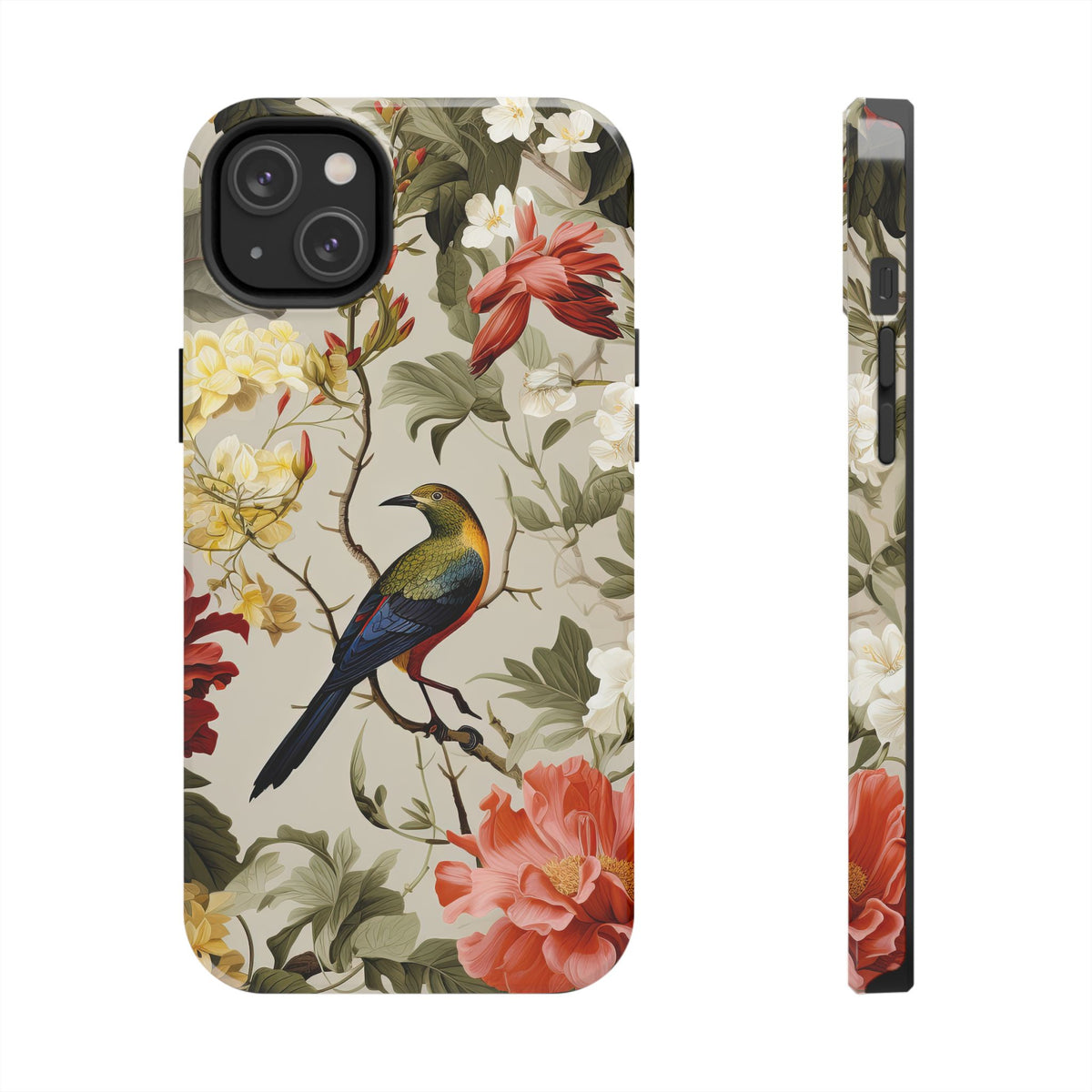 Elegant Bird and Floral Phone Case