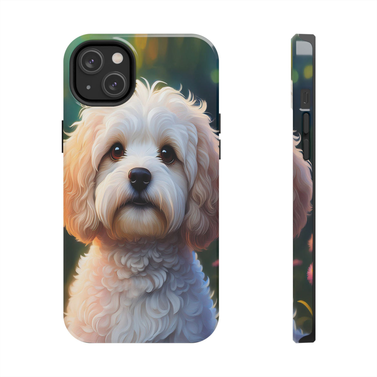 White Cavapoo Dog Phone Case