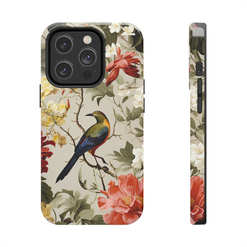 Elegant Bird and Floral Phone Case