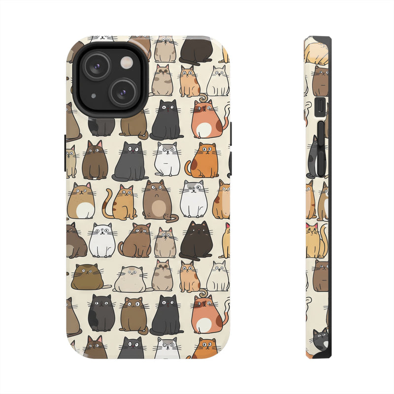 Cartoon Cats iPhone and Samsung Phone Case with Free Shipping