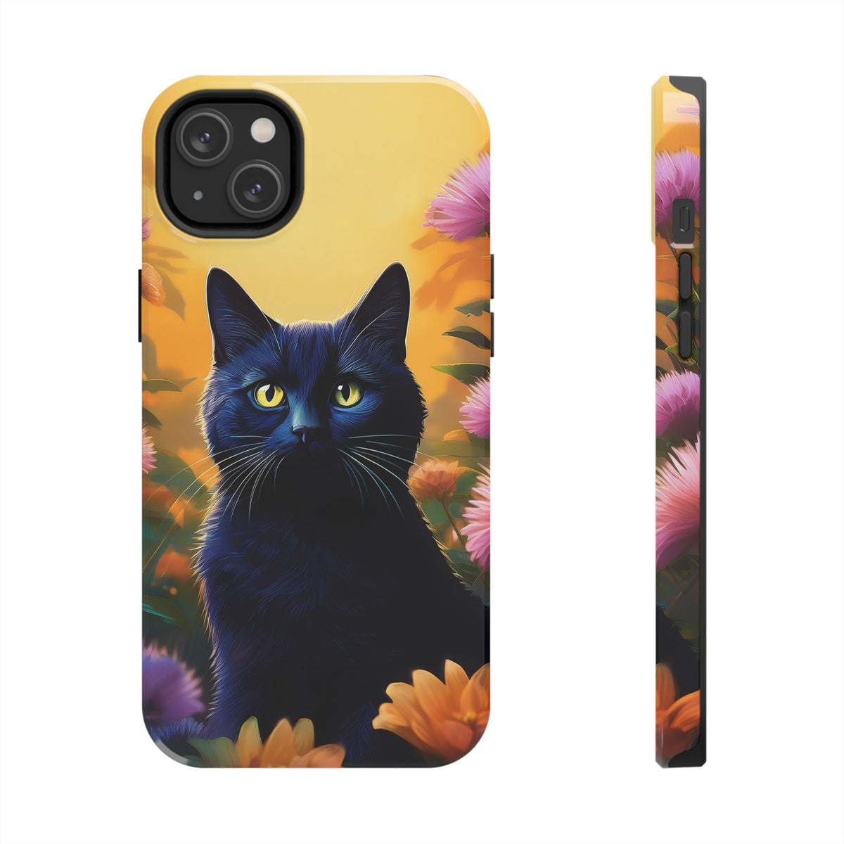 Black Cat Phone Case for iPhone and Samsung