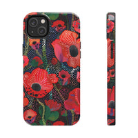 Pointillist Red Poppy Phone Case