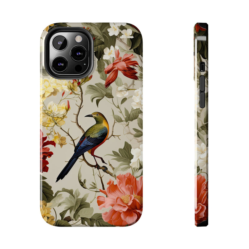 Elegant Bird and Floral Phone Case