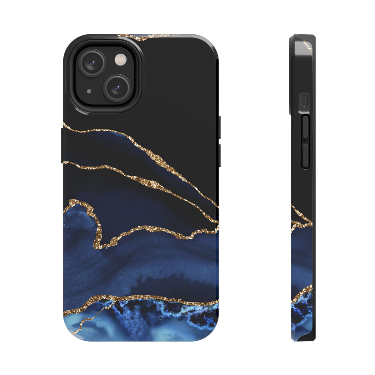 Blue Black Agate Stone Pattern Phone Case