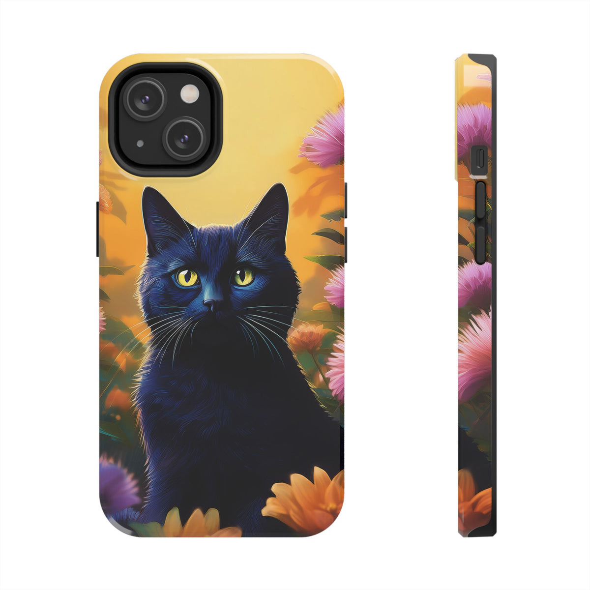 Black Cat Phone Case for iPhone and Samsung