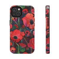 Pointillist Red Poppy Phone Case