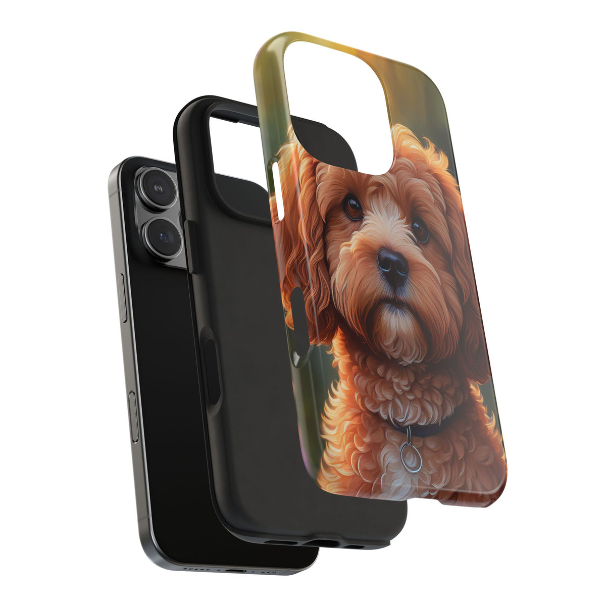 Brown Cavapoo Dog iPhone and Samsung Case with Free Shipping